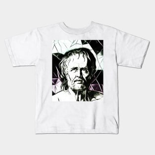 Lucius Annaeus Seneca Black and White Portrait | Lucius Annaeus Seneca Artwork 3 Kids T-Shirt